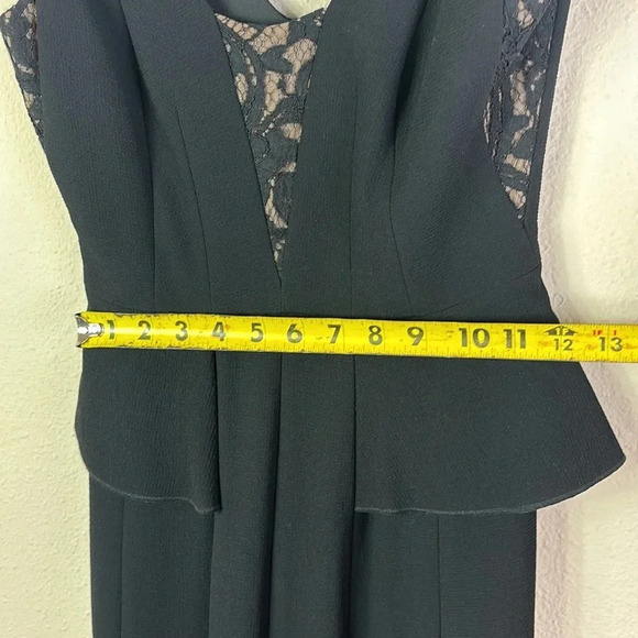 NWT BCBG MAXAZRIA “Silvia” Sleeveless Peplum Black Elegant Maxi Dress Sz 0 - Picture 14 of 16
